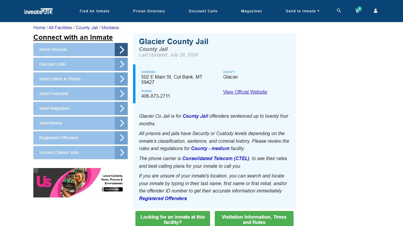 Glacier County Jail - Inmate Locator